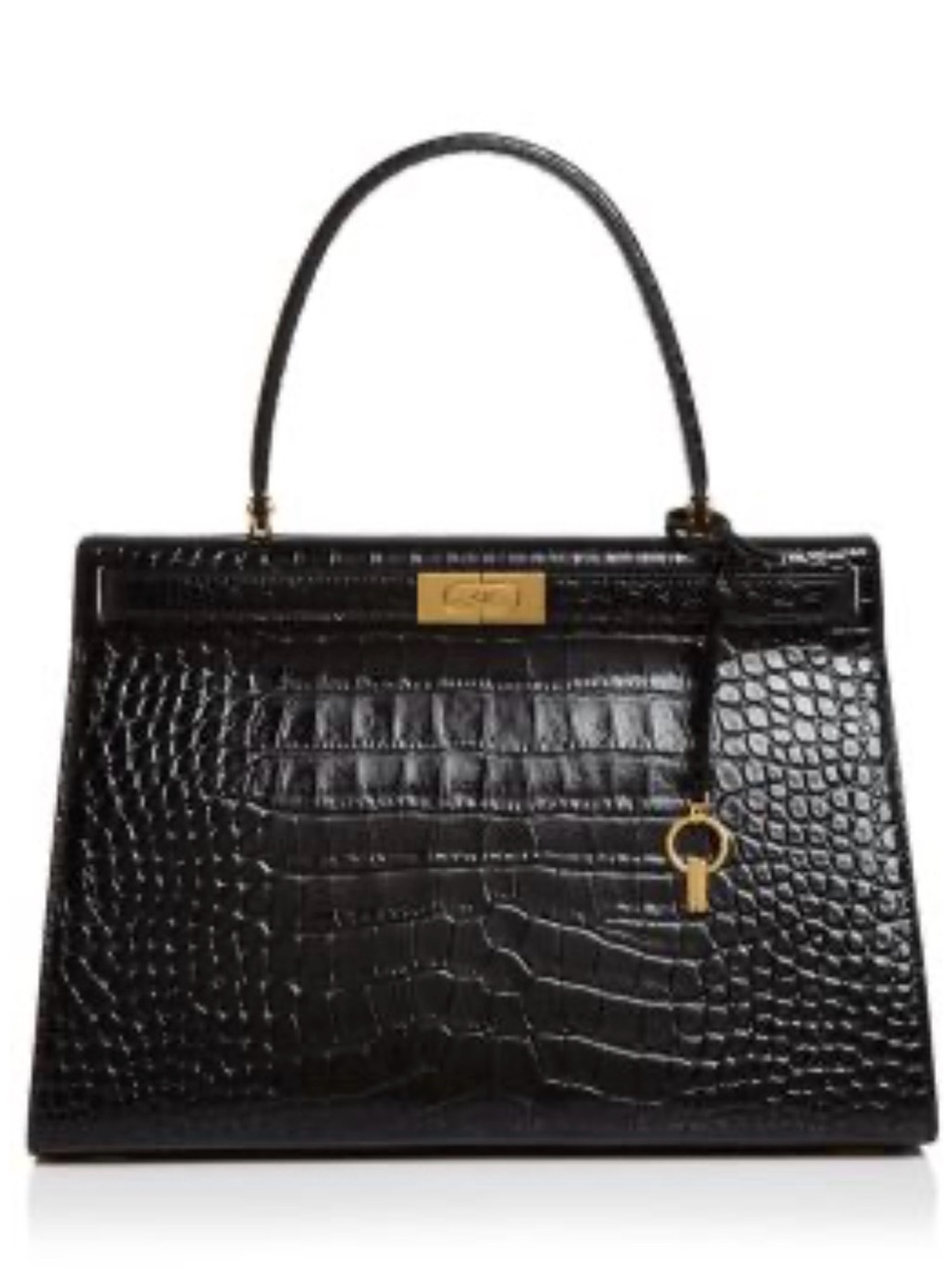 Tory Burch $1098 Lee Radziwill croc embossed satchel